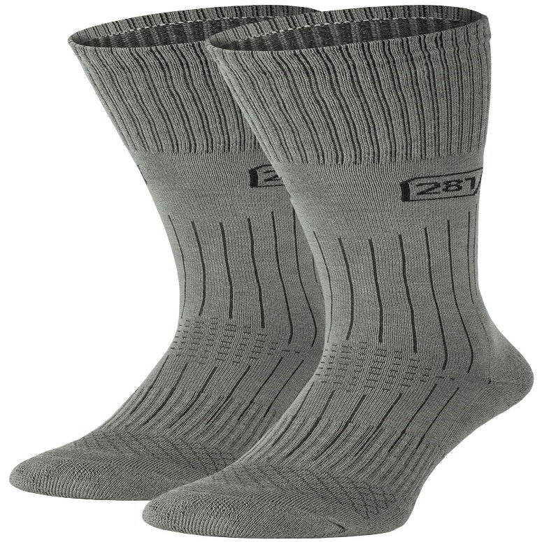 281Z Military Lightweight Uniform Boot Socks - Tactical Trekking Hiking - Outdoor Athletic Sport (Foliage Green Large 2 Pairs Pack)