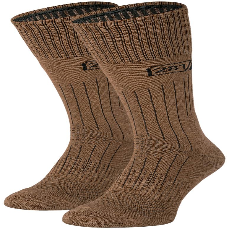 281Z Military Lightweight Uniform Boot Socks - Tactical Trekking Hiking - Outdoor Athletic Sport (Coyote Brown Small 2 Pairs Pack)
