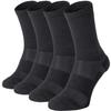281Z Military Cotton Micro Crew Boot Socks - Cushioned Sole - Moisture Wicking - Odor Resistant - Hiking Trekking Outdoor (Black X-Small 4 Pairs) view 1