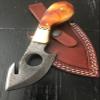 Damascus 7 Custom Made Tactical Knife 100% Steel Hunting Knife Without Handle & with Ram Horn,Camel Bone,Stag Handle Plus Leather Sheath, Best for Hunting, Camping (Camel Bone Handle) view 1