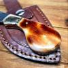 Damascus 7 Custom Made Tactical Knife 100% Steel Hunting Knife Without Handle & with Ram Horn,Camel Bone,Stag Handle Plus Leather Sheath, Best for Hunting, Camping (Camel Bone Handle) view 3