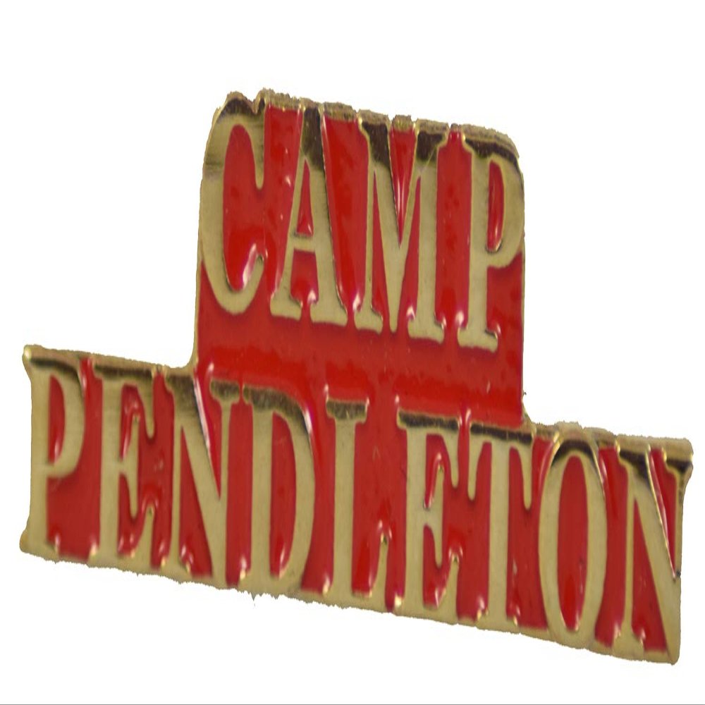 CAMP PENDLETON LAPEL PIN OR HAT PIN - Size 1-1/4" - VETERAN OWNED BUSINESS