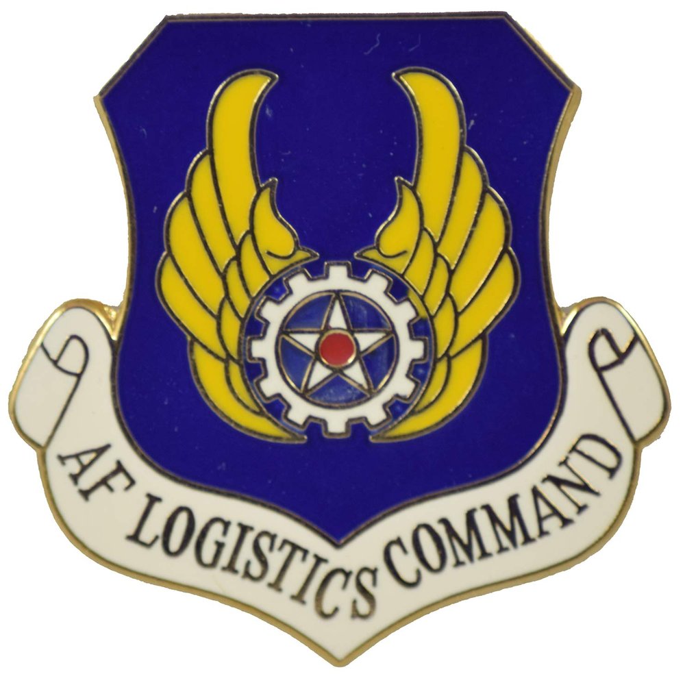 AIR FORCE LOG CMD LAPEL PIN OR HAT PIN - Size 1-1/8" - VETERAN OWNED BUSINESS