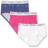 Calvin Klein Girls' Modern Cotton Hipster Underwear 3-Pack, Very Berry/White/Ck Logo, Medium view 1