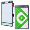 Champion Sports Dry Erase Clipboard for Coaching Baseball - Whiteboards for Strategizing, Techniques, Plays - 2-Sided Clipboards with Clip - Front Side Full Feild - Backside 2-Team Lineup (BSBOARD) view 2