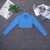 Hularka Kids Girls Basics Sportswear Mock Neck Ballet Dance Tank Crop Top Athletic Sports Gymnastics Activewear Light_Blue 12 view 3