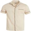 Ten West Apparel Men's 2-Piece Pajama Set with Short Sleeve Shirt and Long Pants, Size Medium , Tan view 2