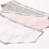 Calvin Klein Kids Girls' Modern Cotton Hipster Underwear 3-Pack, White/Heather Grey/Strawberry Tie-dye, Small view 2