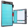 Champion Sports Dry Erase Clipboard for Coaching Hockey - Whiteboards for Strategizing, Techniques, Plays - 2-Sided Clipboards with Clip - Front Side Full Rink - Backside Half Rink Close-up view 1