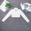Hularka Kids Girls Basics Sportswear Mock Neck Ballet Dance Tank Crop Top Athletic Sports Gymnastics Activewear Ivory 12 view 3