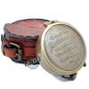 Brass Compass with Leather case/Box Maritime Nautical Working Manual Needle compasss Gifts for Father/Mother view 1