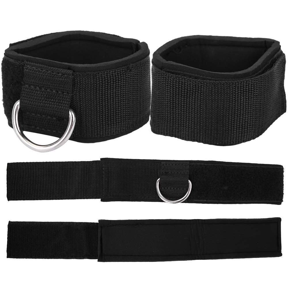 Ankle Strap, 1 Pair Fitness Sports Exercise Ankle Straps D-Ring Ankle Cuffs Ankle Strength Strap for Gym Training