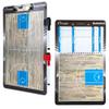 Champion Sports Dry Erase Clipboard for Coaching Basketball - Whiteboards for Strategizing, Techniques, Plays - 2-Sided Clipboards with Clip - Front Side Full Court - Backside Half Court and Lineup view 2