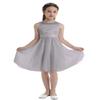 Hularka Kids Girls Sequined Floral Lace Flower Girl Dress Sleeveless Wedding Party Dress Pageant Proms Ball Gown Gray 6 view 1