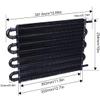 American Volt Universal 8 Pass Aluminum Engine Transmission Oil Cooler 6AN Size Fittings 3/8" Inch Hose Line End Heavy Duty High Performance Truck Trailer Towing Kit view 3