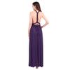 Women Sexy Convertible Transformer Multi-Way Wear Maxi Warp Bandage High Waist V-Neck Dress for Cocktail Bridesmaid Party Wedding Evening Formal Homecoming Clothing Dark Purple L view 2