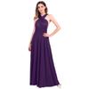 Women Sexy Convertible Transformer Multi-Way Wear Maxi Warp Bandage High Waist V-Neck Dress for Cocktail Bridesmaid Party Wedding Evening Formal Homecoming Clothing Dark Purple L view 3