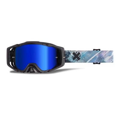 Funn Soljam MTB Enduro DH Goggle, Anti-Fog, Additional Transparent Lens, Bag and Tear-Off Sheets, Blue