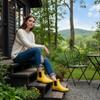Asgard Women's Ankle Rain Boots Waterproof Chelsea Boots, Yellow 38.5 (Size 8) view 2