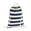 Westford Mill Nautical Drawstring Bag (One Size) (Natural/Gray) view 2