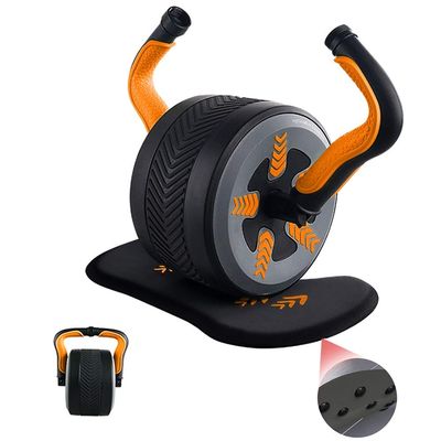 Ab Roller Wheel AGYH Kettlebell 3kg, with Soft Knee Pads to Protect The Knee from Injury, Home Silent Rolling Design Exercises Core Muscles, 4 Colors (Color : Orange)
