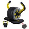 Ab Roller Wheel AGYH Multifunctional, Can Bear 150kg of Gravity, Unisex with Soft Thick Knee Pads, All-Round Exercise Muscles, 4 Colors (Color : Yellow) view 1