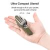 2Pcs Detachable Camping Utensils Cutlery Set, Caudblor Portable 4 in 1 Stainless Steel Travel Utensil, Foldable Knife Fork Spoon Bottle Opener, Multi Function Eating Flatware Tableware(Green Black) view 3