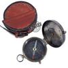 Brass Working Magnetic Marine Compass with Case/Box Leather Made Sailor Gifts view 4