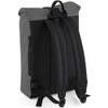 BagBase Reflective Roll-Top Backpack BG138 - Unisex Polycotton Travel Rucksack - Black Reflective view 3