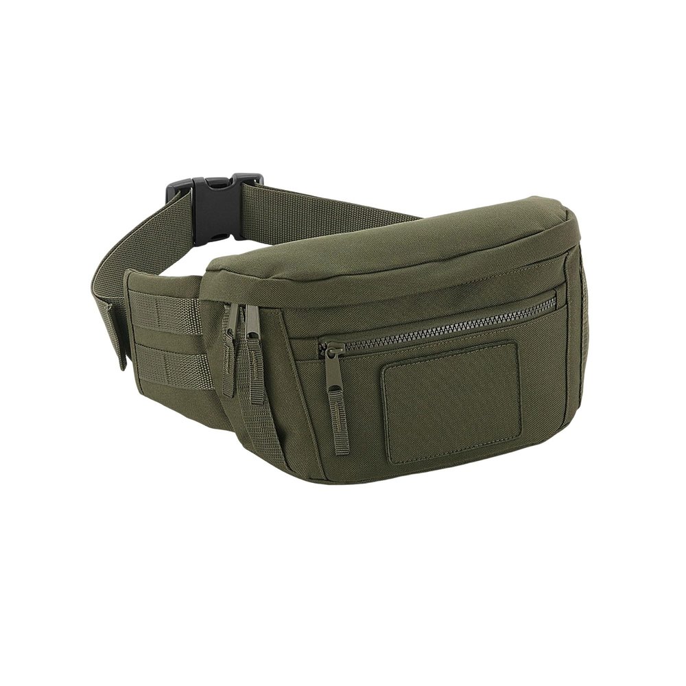 BagBase Molle Utility Waist Pack BG842 - Army Military Fanny Hip Belt Bag Pack - Military Green