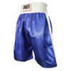 Fearless Classic Satin Pro-Style Boxing Trunks, Premium Lightweight Fight Shorts for Training, Sparring, and Gym Wear, Blue/White, Medium view 2