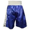 Fearless Classic Satin Pro-Style Boxing Trunks, Premium Lightweight Fight Shorts for Training, Sparring, and Gym Wear, Blue/White, Medium view 3