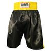 Fearless Classic Satin Pro-Style Boxing Trunks, Premium Lightweight Fight Shorts for Training, Sparring, and Gym Wear, Black/Gold, Large view 1