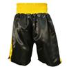 Fearless Classic Satin Pro-Style Boxing Trunks, Premium Lightweight Fight Shorts for Training, Sparring, and Gym Wear, Black/Gold, Large view 3