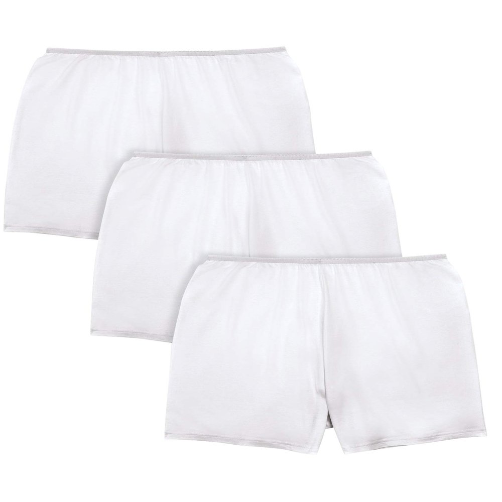 Comfort Choice Plus Size Stretch Cotton Boxer 3-Pack - 14, White Pack