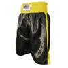 Fearless Classic Satin Pro-Style Boxing Trunks, Premium Lightweight Fight Shorts for Training, Sparring, and Gym Wear, Black/Gold, X-Large view 2