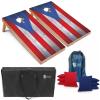 Tailgating Pros Regulation Cornhole Boards Flag Set - Includes 8 Bean Bags, Carrying Cases, and 4'x2' Corn Hole Toss Game view 1