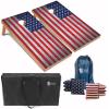 Tailgating Pros Regulation Cornhole Boards Flag Set - Includes 8 Bean Bags, Carrying Cases, and 4'x2' Corn Hole Toss Game view 1
