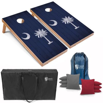 Tailgating Pros Regulation Cornhole Boards Flag Set - Includes 8 Bean Bags, Carrying Cases, and 4'x2' Corn Hole Toss Game