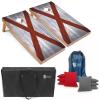 Tailgating Pros Regulation Cornhole Boards Flag Set - Includes 8 Bean Bags, Carrying Cases, and 4'x2' Corn Hole Toss Game view 1