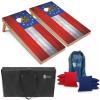 Tailgating Pros Regulation Cornhole Boards Flag Set - Includes 8 Bean Bags, Carrying Cases, and 4'x2' Corn Hole Toss Game view 1