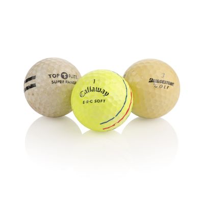 Golf Ball Country Cheap Bulk of Assorted Recycled Used Golf Balls Hit-Away - Perfect for Practice and Range Hitting - 100 Package, Assorted Colors, for Men and for Women