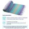 La Montana Mexican Blankets and Throws, 4 Pack, 74"x50" - Made in Mexico, Lightweight Yoga Blanket for Schools, Studios, Outdoors, Camping, Picnic, Decor -Machine Washable, Light Purple/Mint/Tan/White view 3