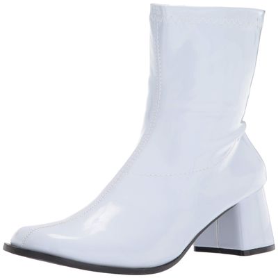 Ellie Women's Ziggy Gogo Boot, White Patent (Shiny), 6