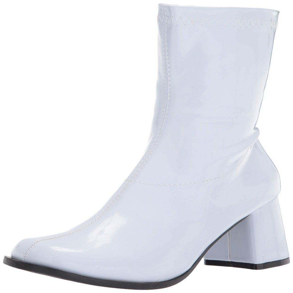 Ellie Women's Ziggy Gogo Boot, White Patent (Shiny), 6