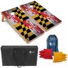 Tailgating Pros Regulation Cornhole Boards Flag Set - Includes 8 Bean Bags, Carrying Cases, and 4'x2' Corn Hole Toss Game view 1