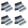 La Montana Mexican Blankets and Throws, 4 Pack, 74"x50" - Made in Mexico, Lightweight Yoga Blanket for Schools, Studios, Outdoors, Camping, Picnic, Decor - Machine Washable, Charcoal/Silver/White view 1