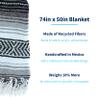 La Montana Mexican Blankets and Throws, 4 Pack, 74"x50" - Made in Mexico, Lightweight Yoga Blanket for Schools, Studios, Outdoors, Camping, Picnic, Decor - Machine Washable, Charcoal/Silver/White view 2
