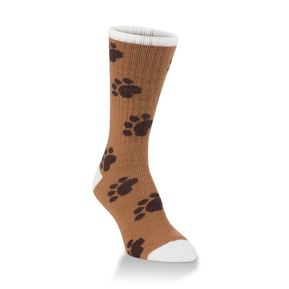 Hiwassee Novelty Crew Socks 1 Pair, Paw, Medium