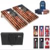 Tailgating Pros Regulation Cornhole Boards Flag Set - Includes 8 Bean Bags, Carrying Cases, and 4'x2' Corn Hole Toss Game view 1